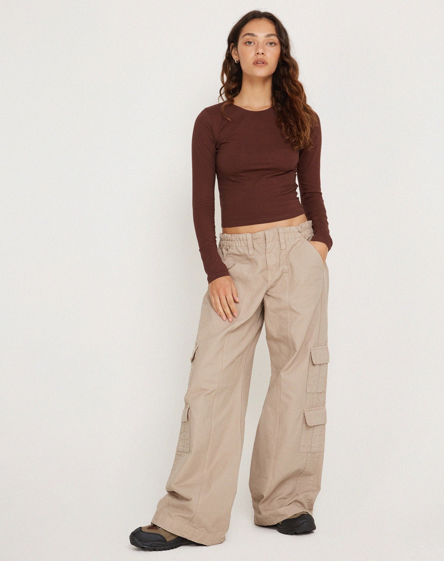 Bonja Long Sleeve Top in Seal Brown