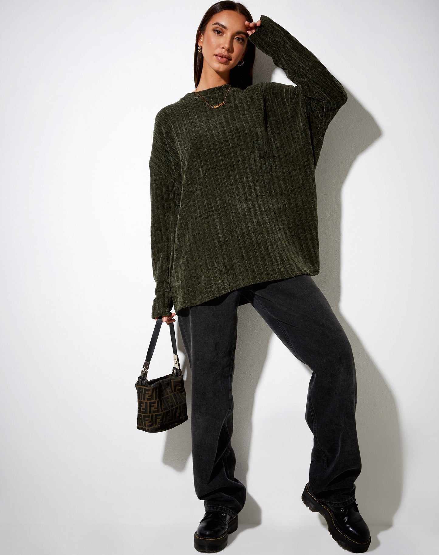 Dad Jumper in Chenille Khaki