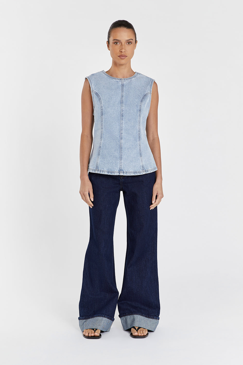 OTIS MID BLUE SHELL TOP Clothing DISSH Boutiques 8 BLUE