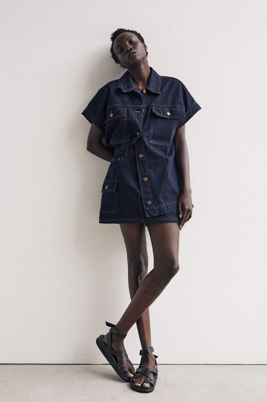 FELIX INDIGO CARGO SKORT Clothing DISSH Boutiques 14 INDIGO