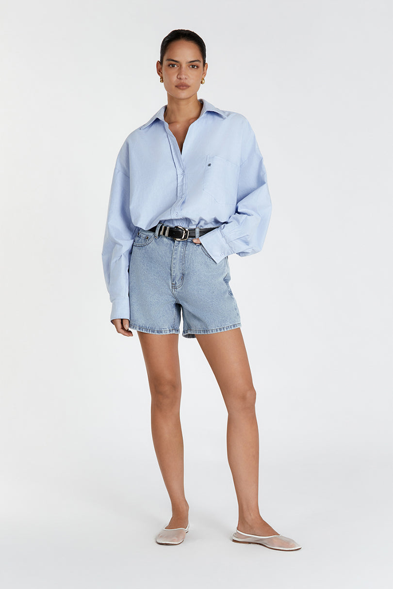 PIPER BLUE DENIM SHORT Clothing DISSH Boutiques