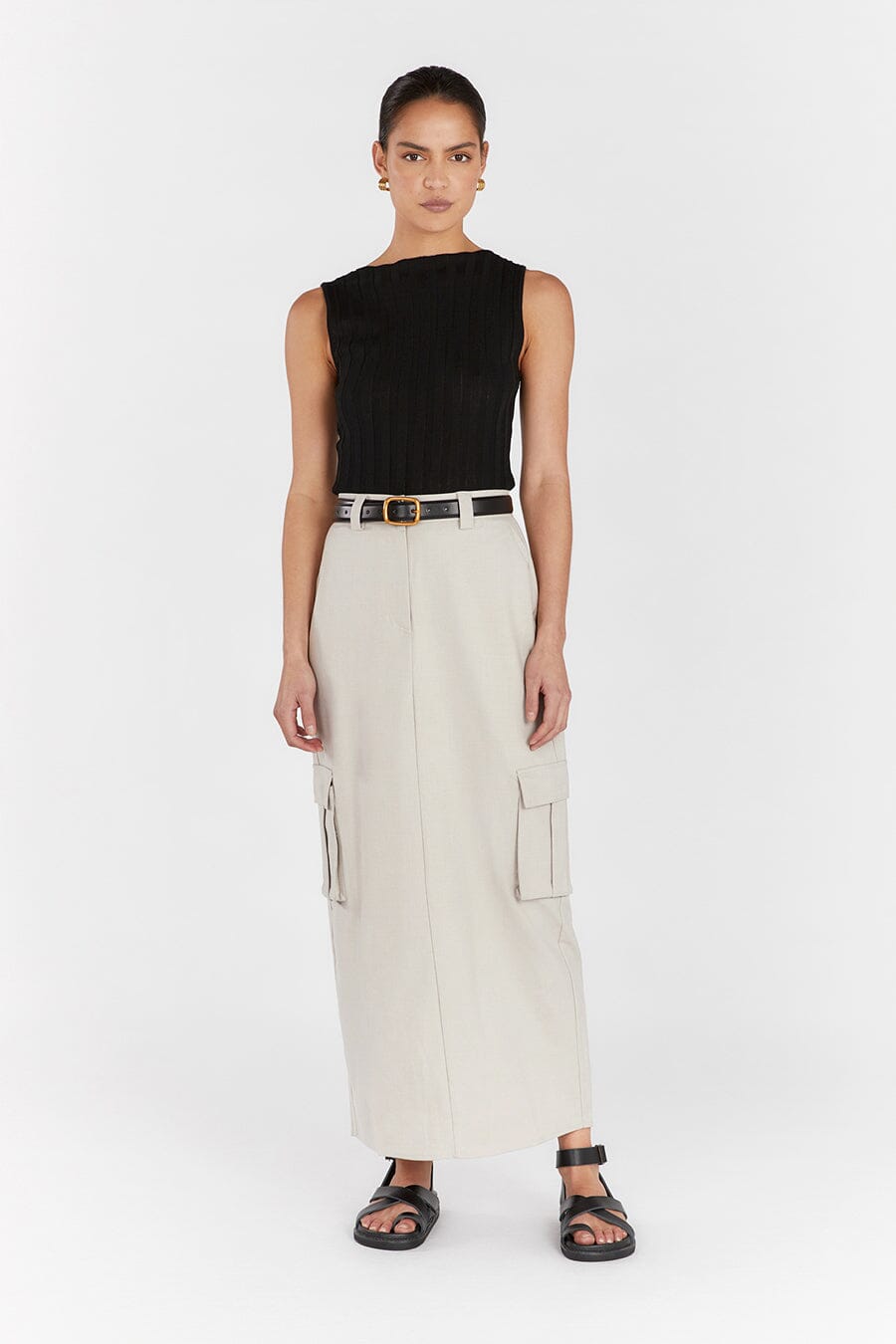 HARLEY STONE CARGO MIDI SKIRT