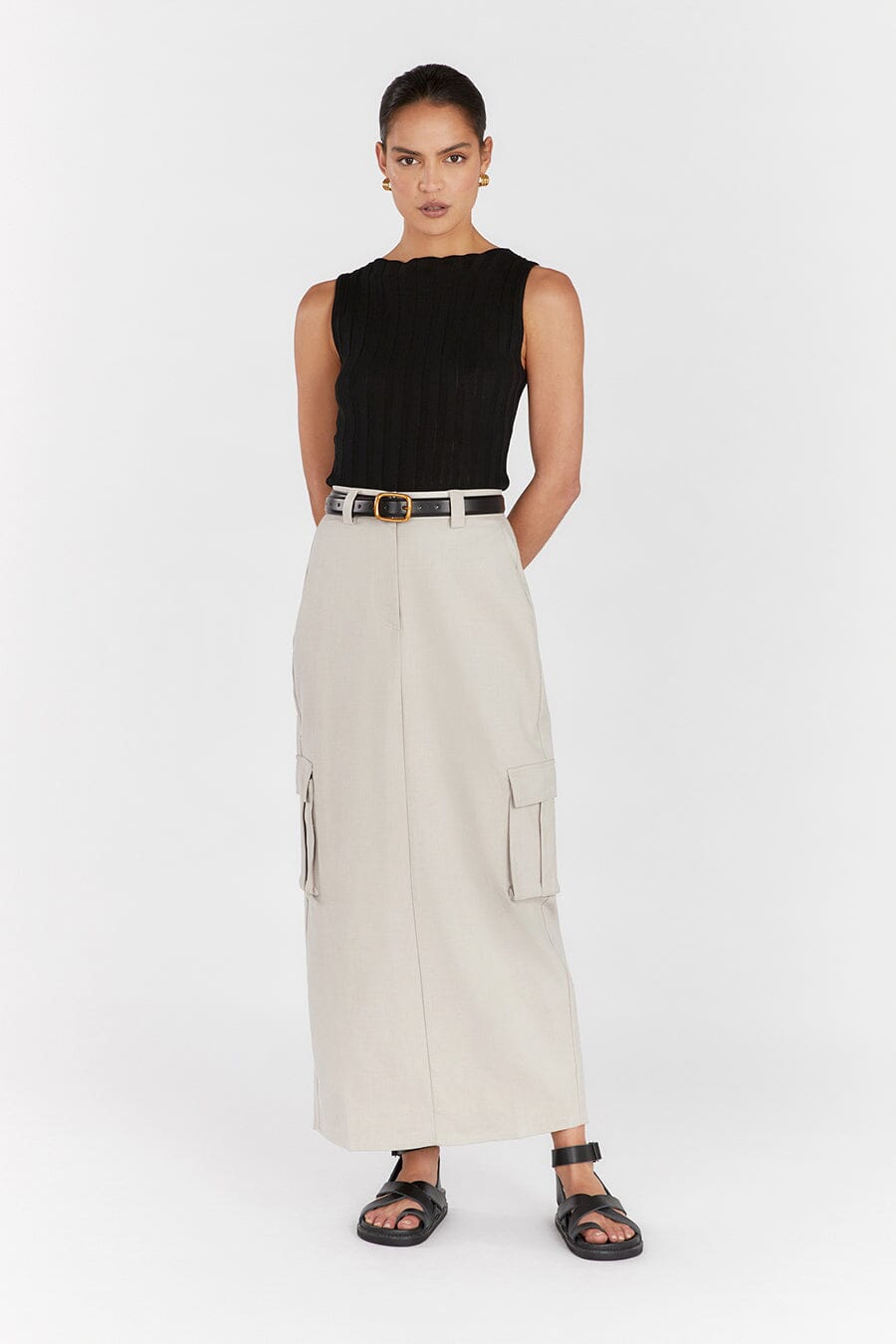 HARLEY STONE CARGO MIDI SKIRT
