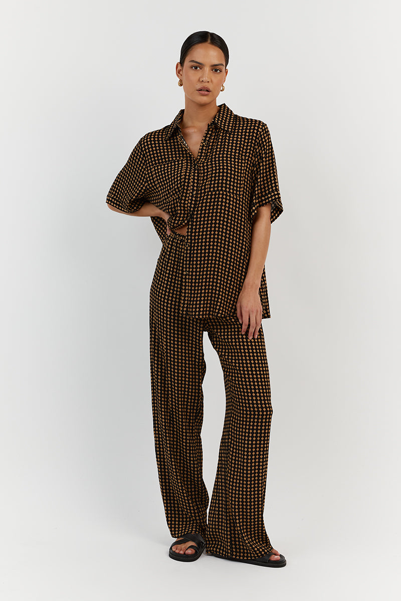 MILA CARAMEL DRAWSTRING PANT