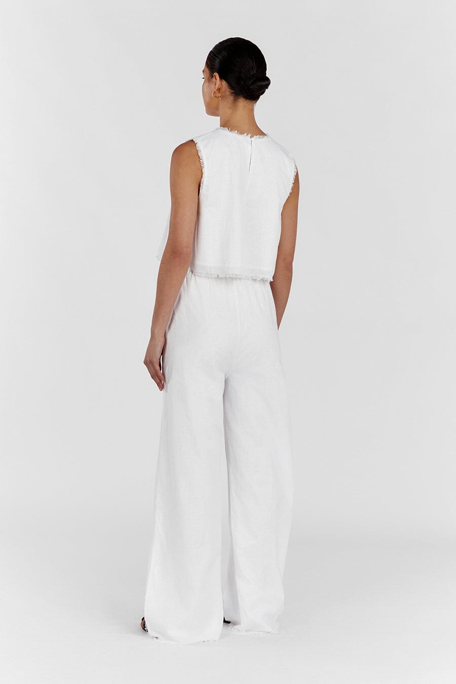 NOVA WHITE LIGHT WEIGHT LINEN PANT