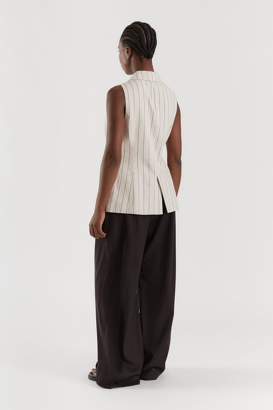 MURPHY NATURAL PINSTRIPE VEST