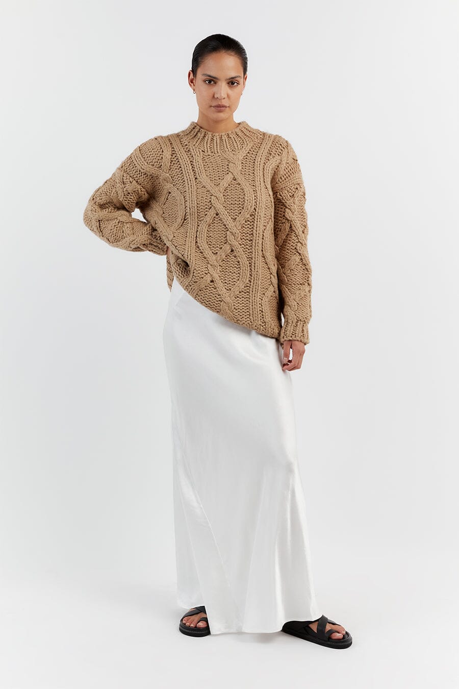 ELLIS OAT CABLE KNIT JUMPER