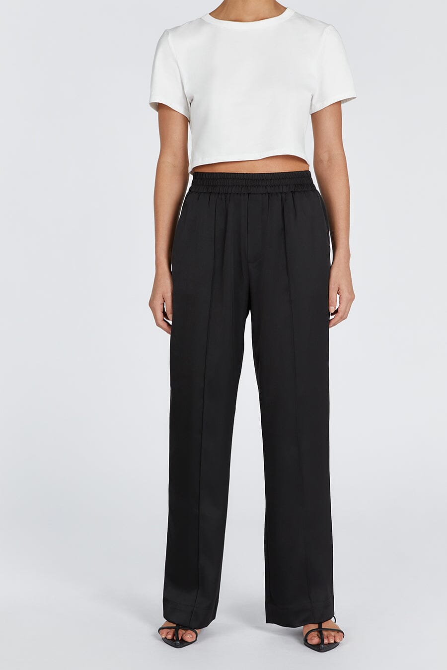 OSLO SATIN BLACK PANT