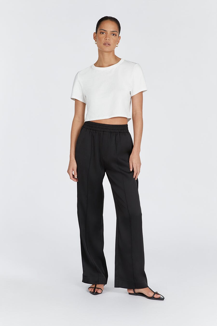OSLO SATIN BLACK PANT