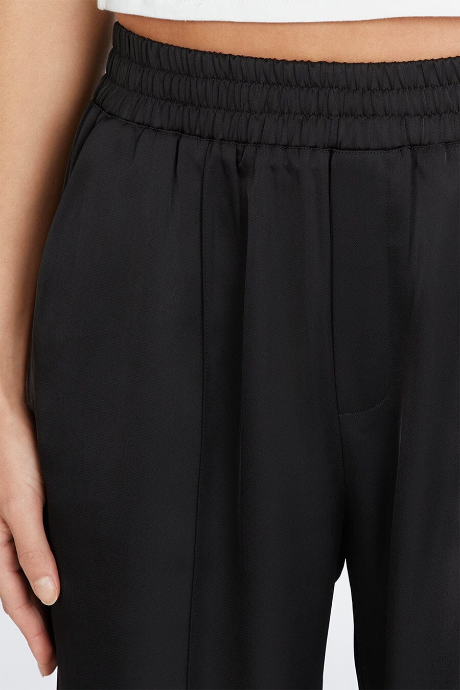 OSLO SATIN BLACK PANT