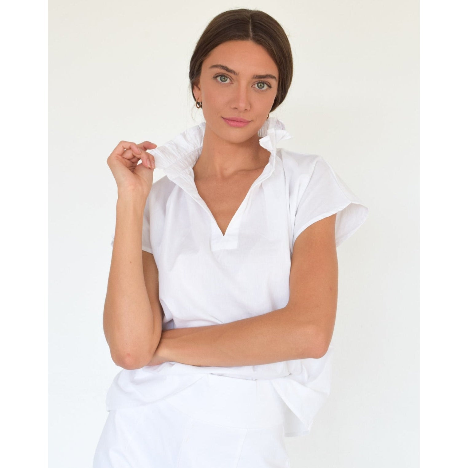 Ladies Vicki Short Sleeve Top-Women's Clothing-White Poplin-XS-Kevin's Fine Outdoor Gear & Apparel