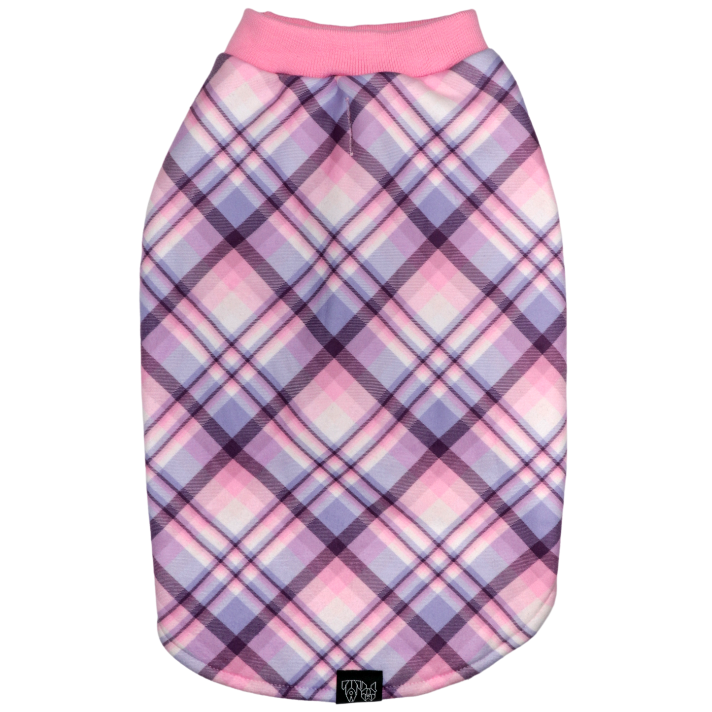 DOG FLEECE PYJAMAS: Purple and Pink Plaid {FINAL SALE}