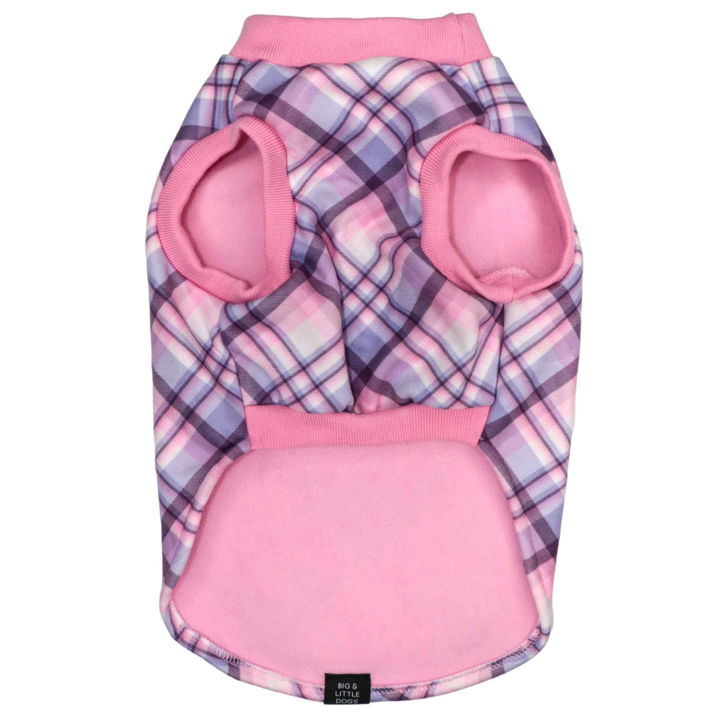 DOG FLEECE PYJAMAS: Purple and Pink Plaid {FINAL SALE}