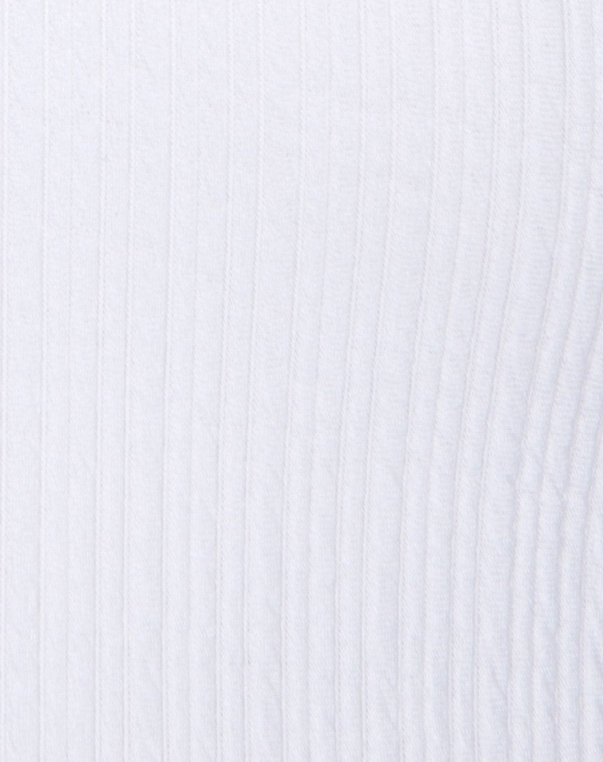 Freja Bodycon Dress in Multi Rib Ivory