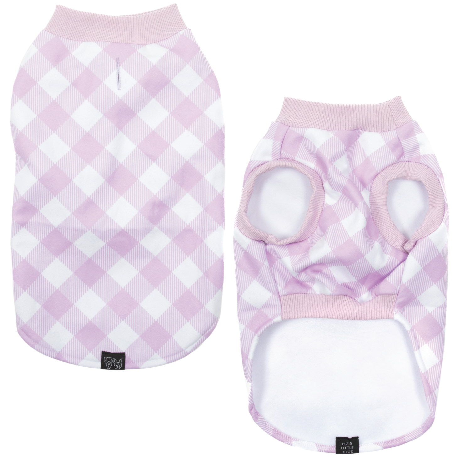 DOG FLEECE PYJAMAS: Berry Gingham