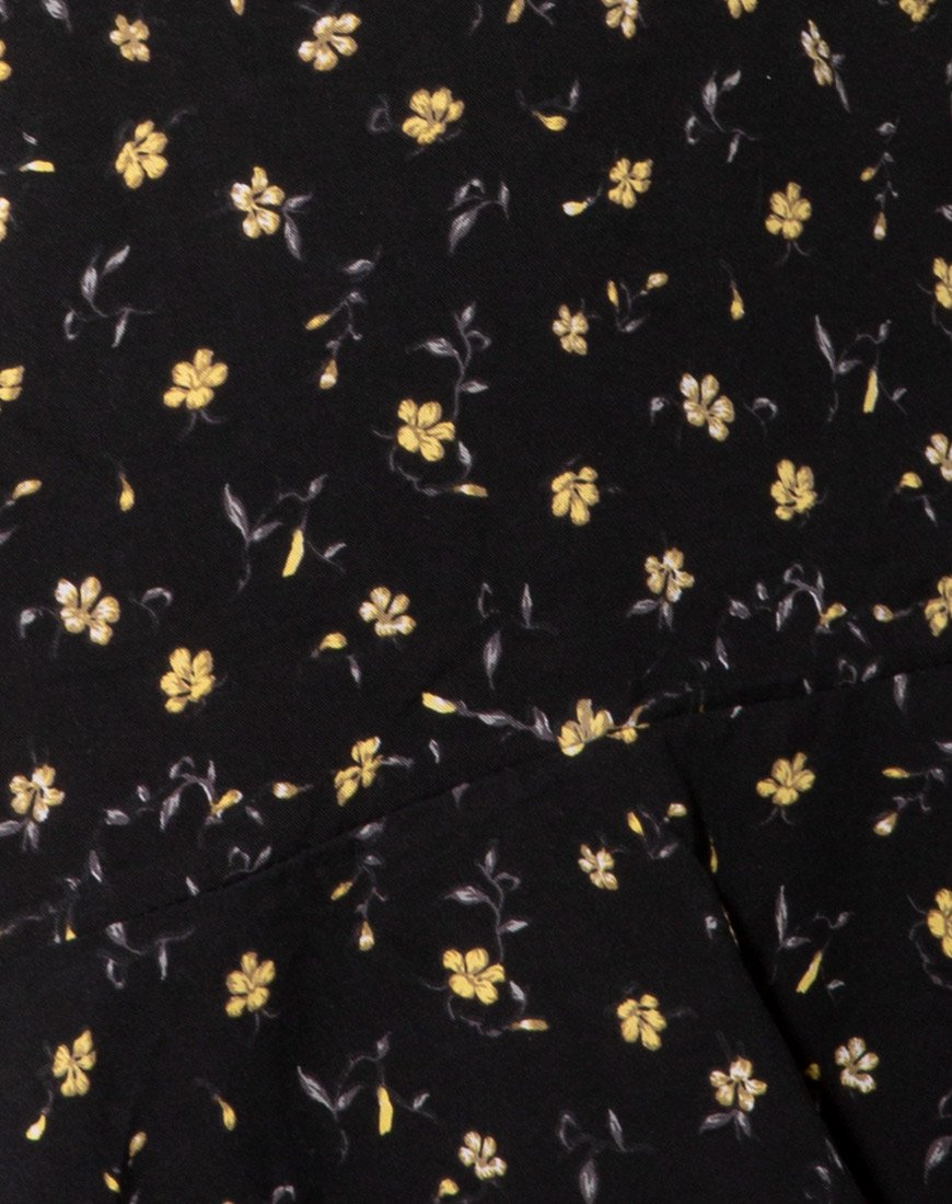 Gaelle Mini Skirt in Pretty Petal Black