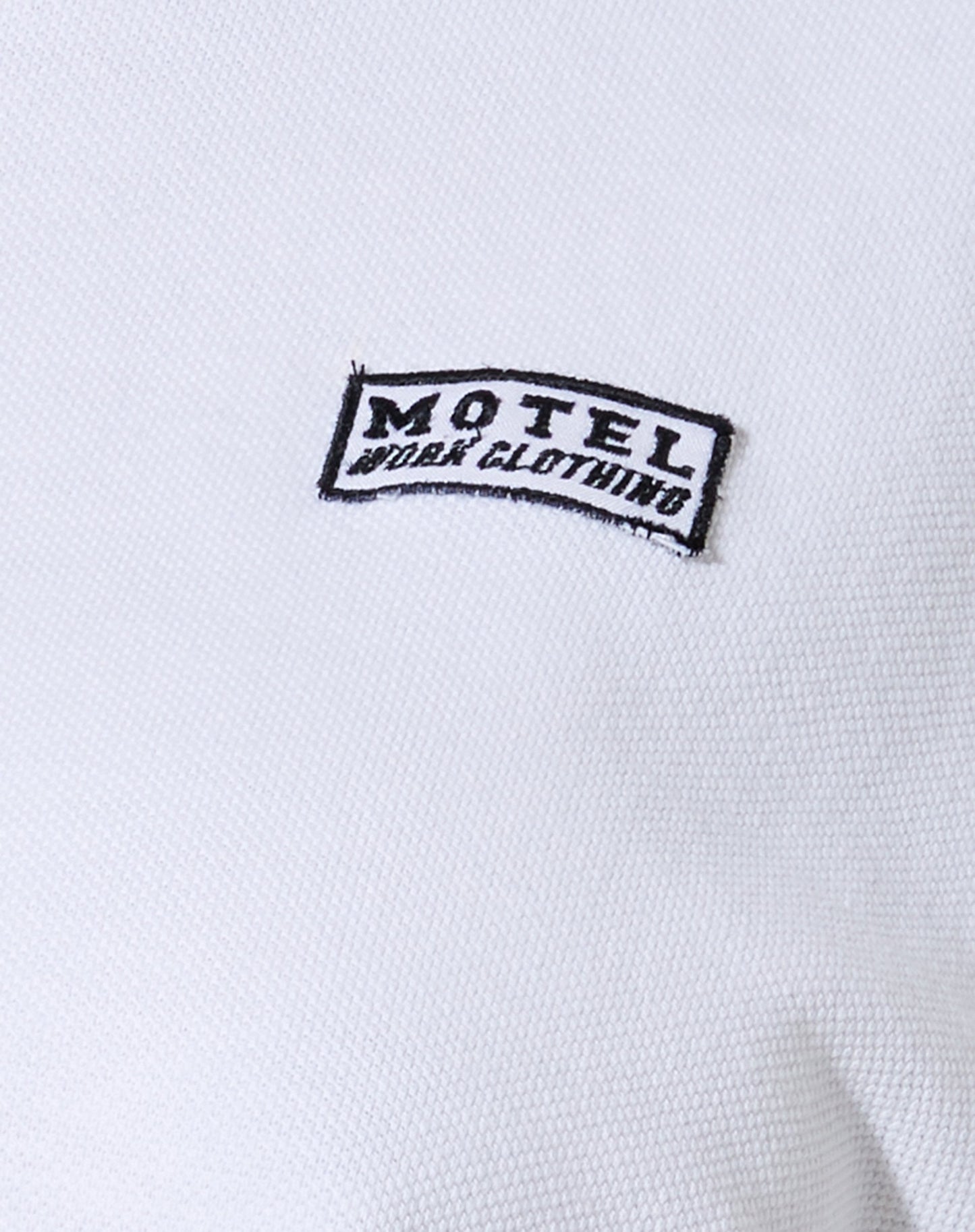 Gandi Crop Top in White with Motel Work Clothing Label