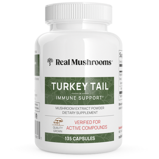 Real Mushrooms Turkey Tail Organic Mushroom Supplement 135 Caps
