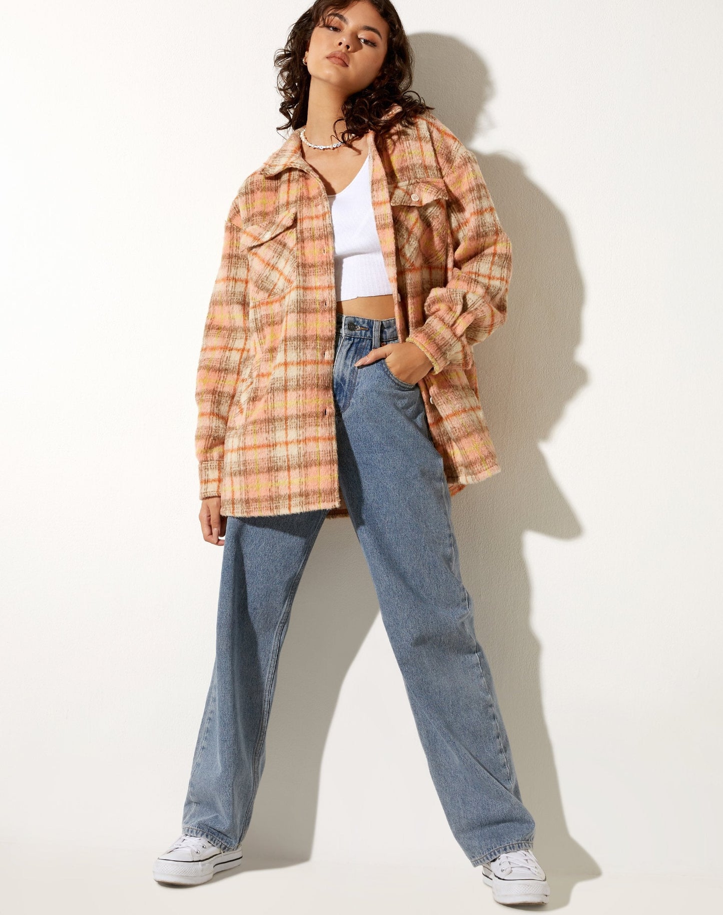 Medita Shirt in Pink and Brown