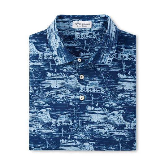 Peter Millar Landmark Performance Jersey Polo-MENS CLOTHING-Sport Navy-M-Kevin's Fine Outdoor Gear & Apparel