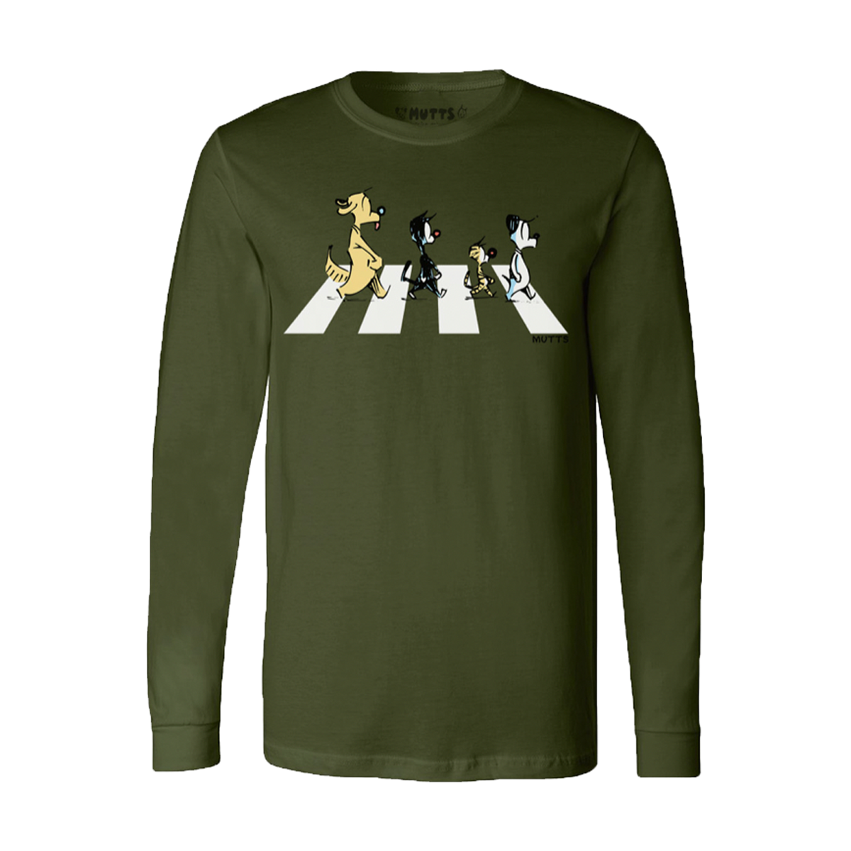 'Tabby Road' Olive Long Sleeve Tee
