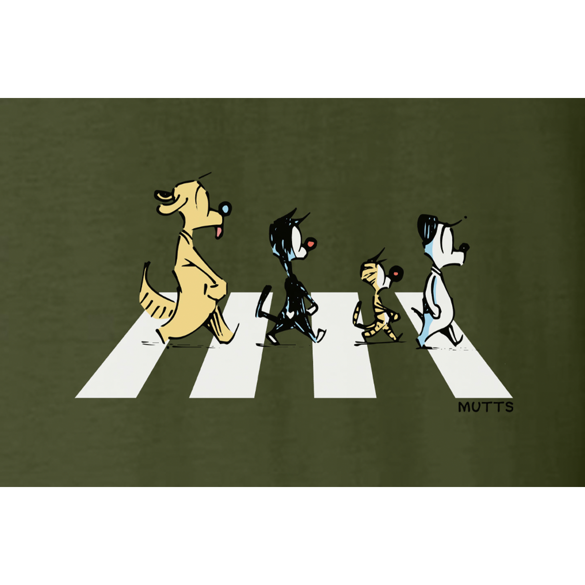 'Tabby Road' Olive Long Sleeve Tee