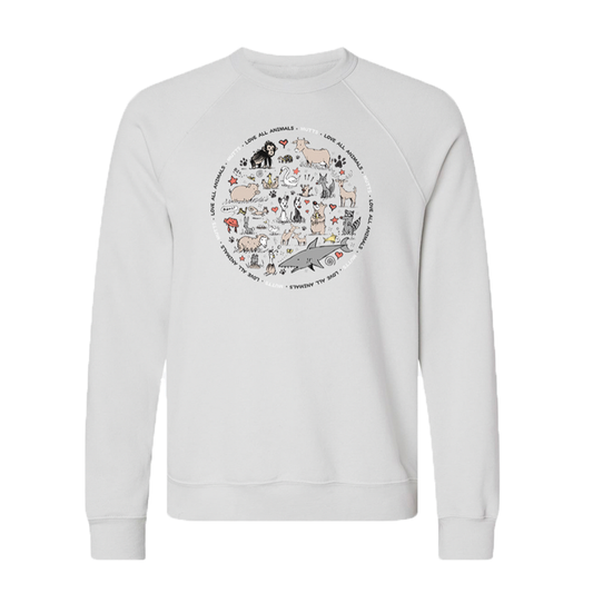 'Love All Animals' Crewneck Sweatshirt