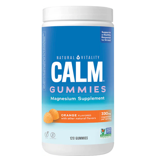 Natural Vitality CALM Magnesium Gummies, Orange