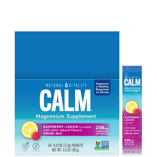 Natural Vitality CALM Magnesium Powder, Raspberry-Lemon