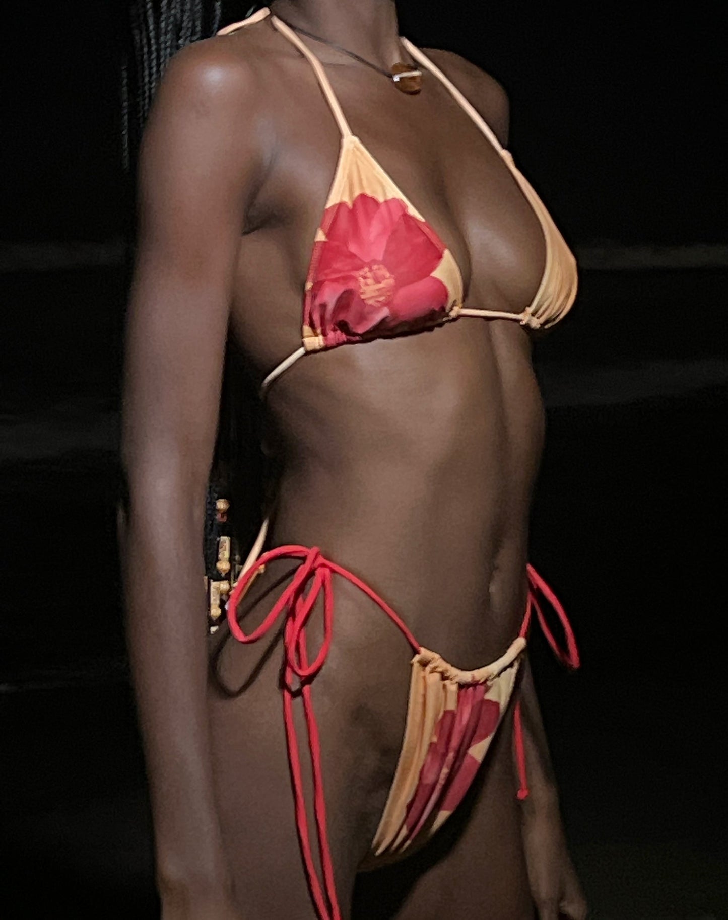 Pami Bikini Top in Orange Flower