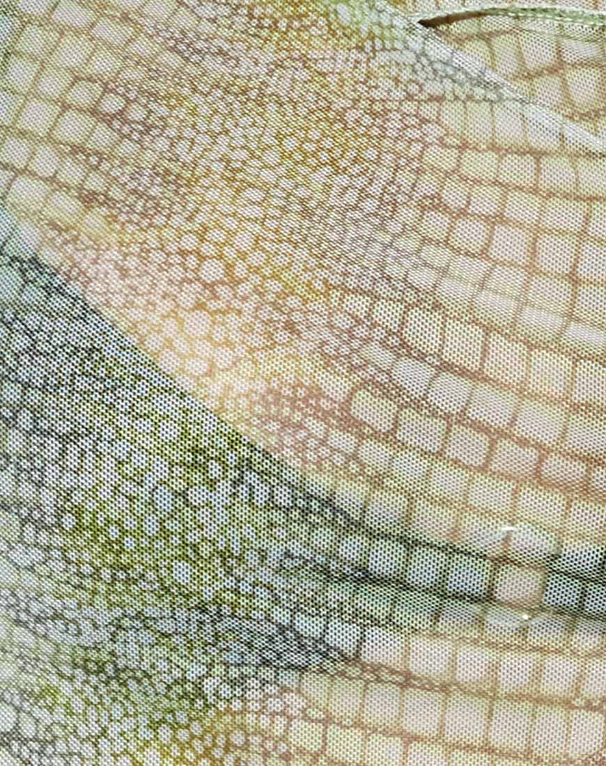 Paria Top in Lime Croc