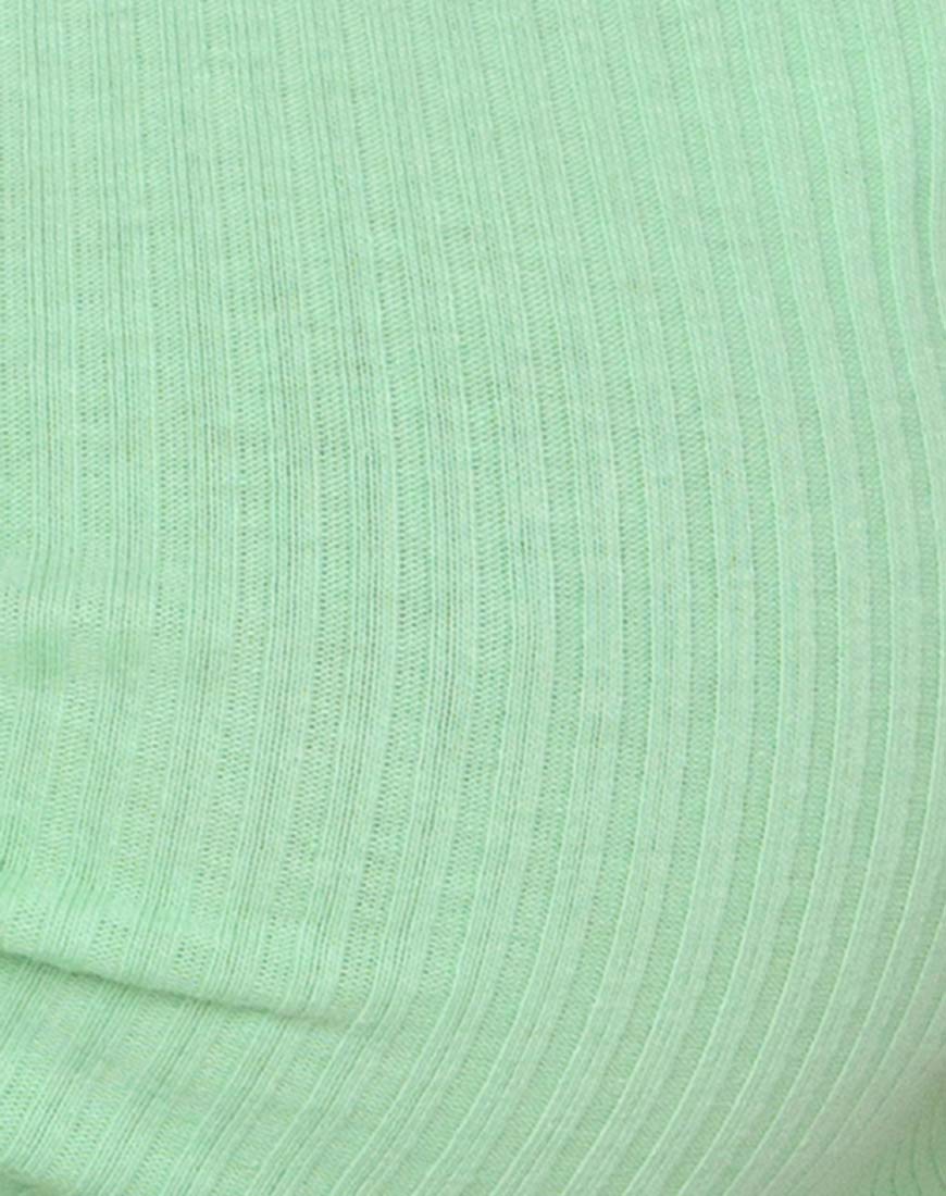 Rivera Crop Top in Rib Neo Mint