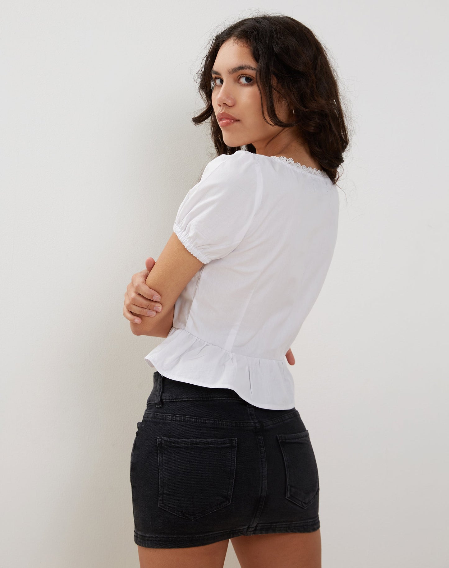 Suraja Top in Poplin White