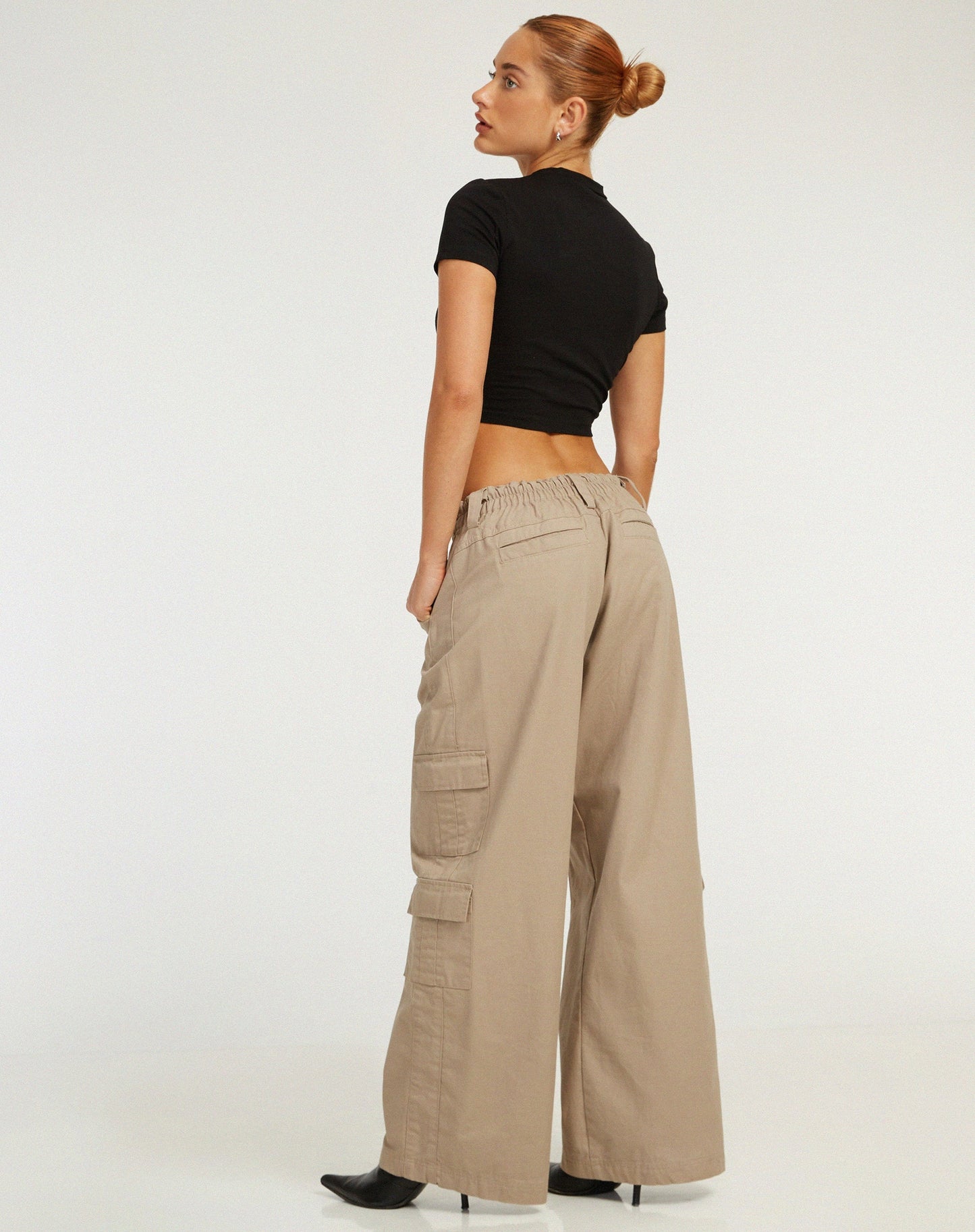 Surtila Crop Top in Black 2000 Hotfix Diamante