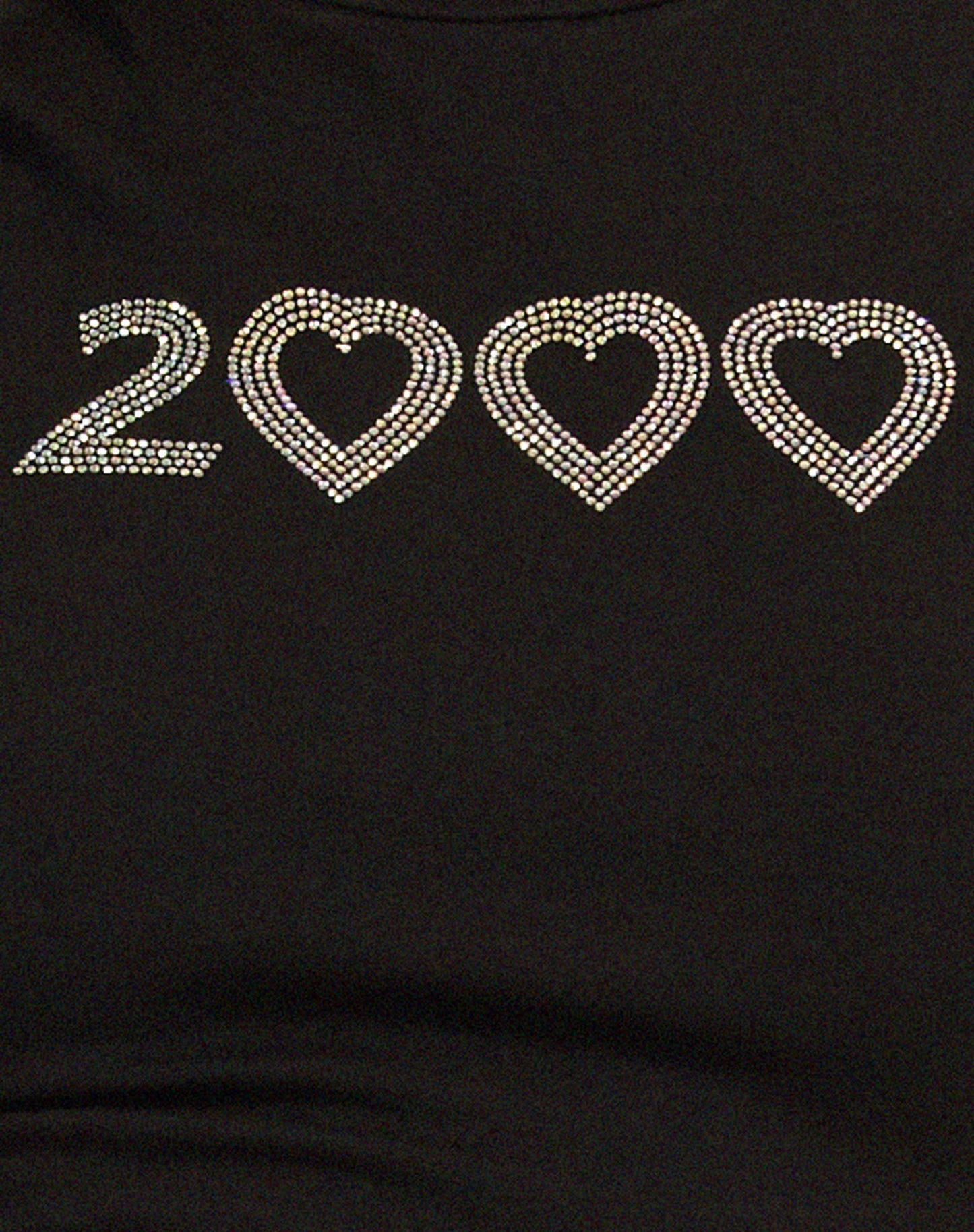 Surtila Crop Top in Black 2000 Hotfix Diamante