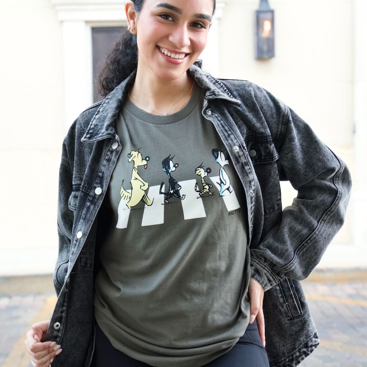 ‘Tabby Road’ Ash Brown Short Sleeve Tee