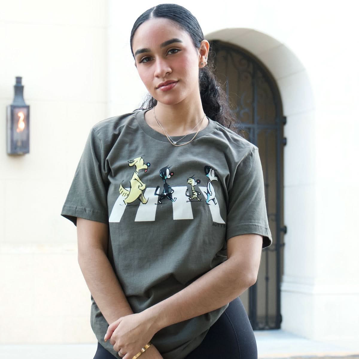 ‘Tabby Road’ Ash Brown Short Sleeve Tee