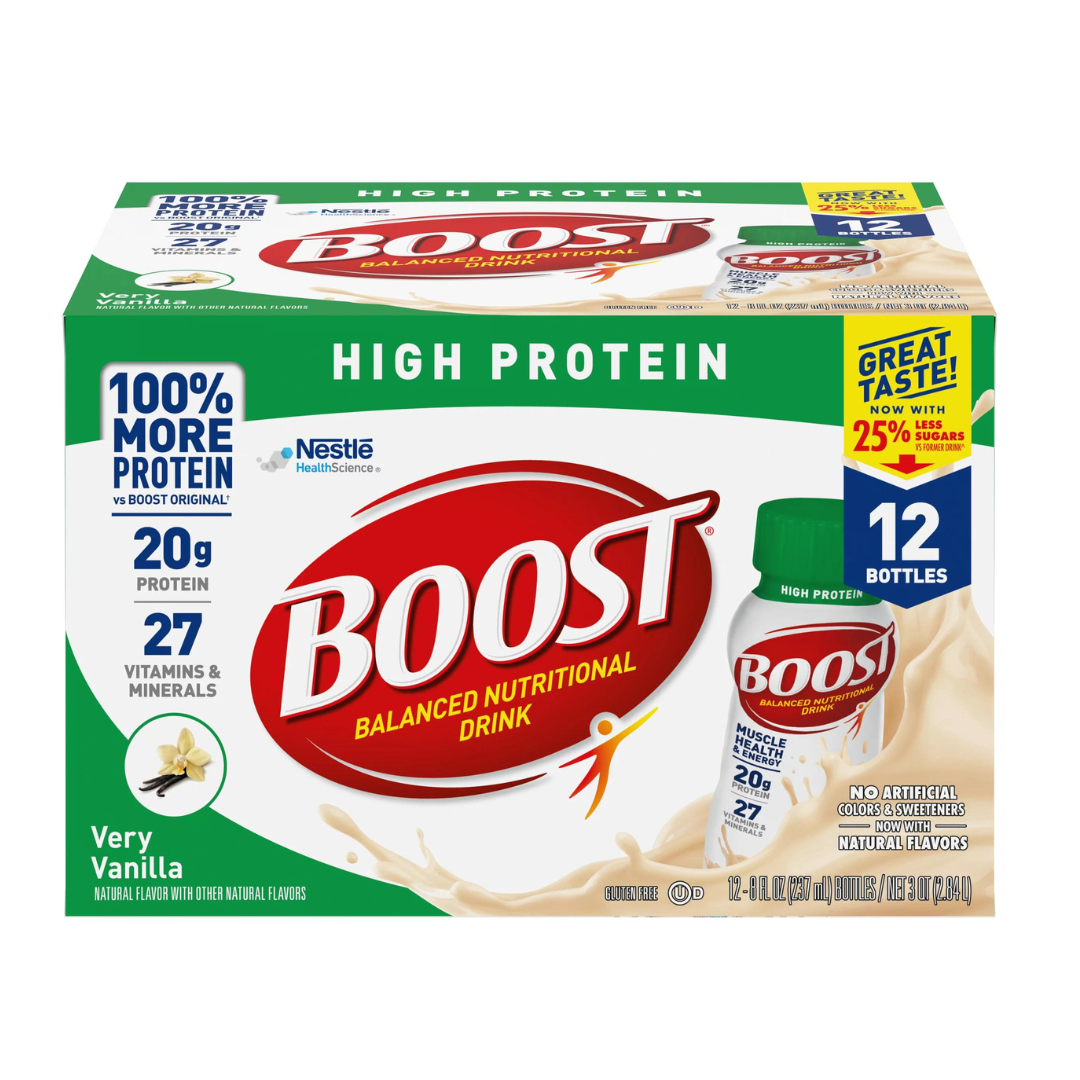 Nestle Boost® High Protein Oral Nutritional Supplement - 8 oz. Cartons - Senior.com Vitamins & Supplements