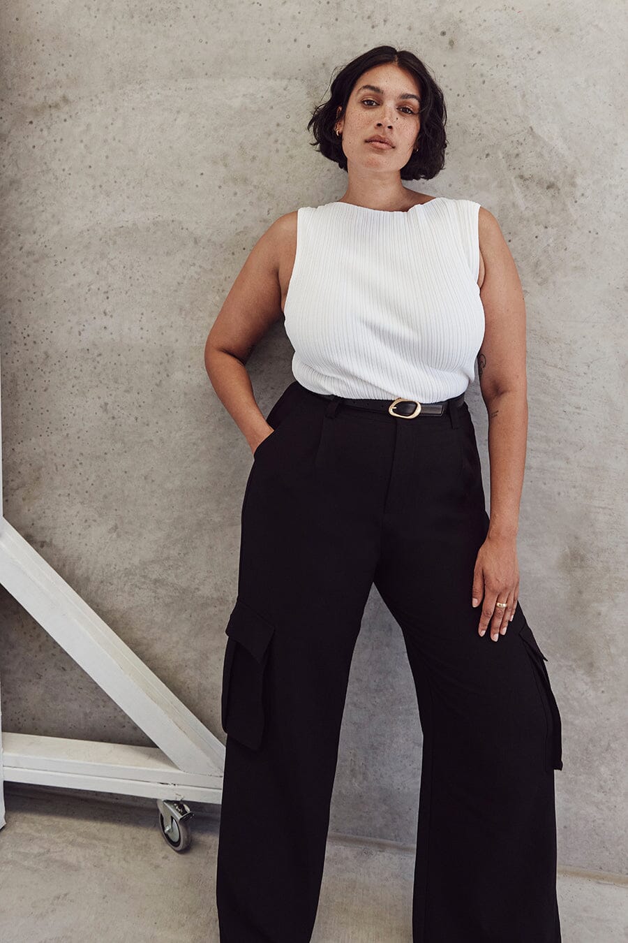 SIENNA OFF WHITE KNIT TANK Clothing DISSH Boutiques XXL OFF WHITE