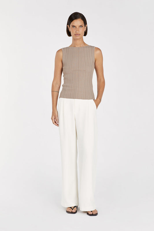 SIENNA TAUPE KNIT TANK Clothing DISSH Boutiques M TAUPE
