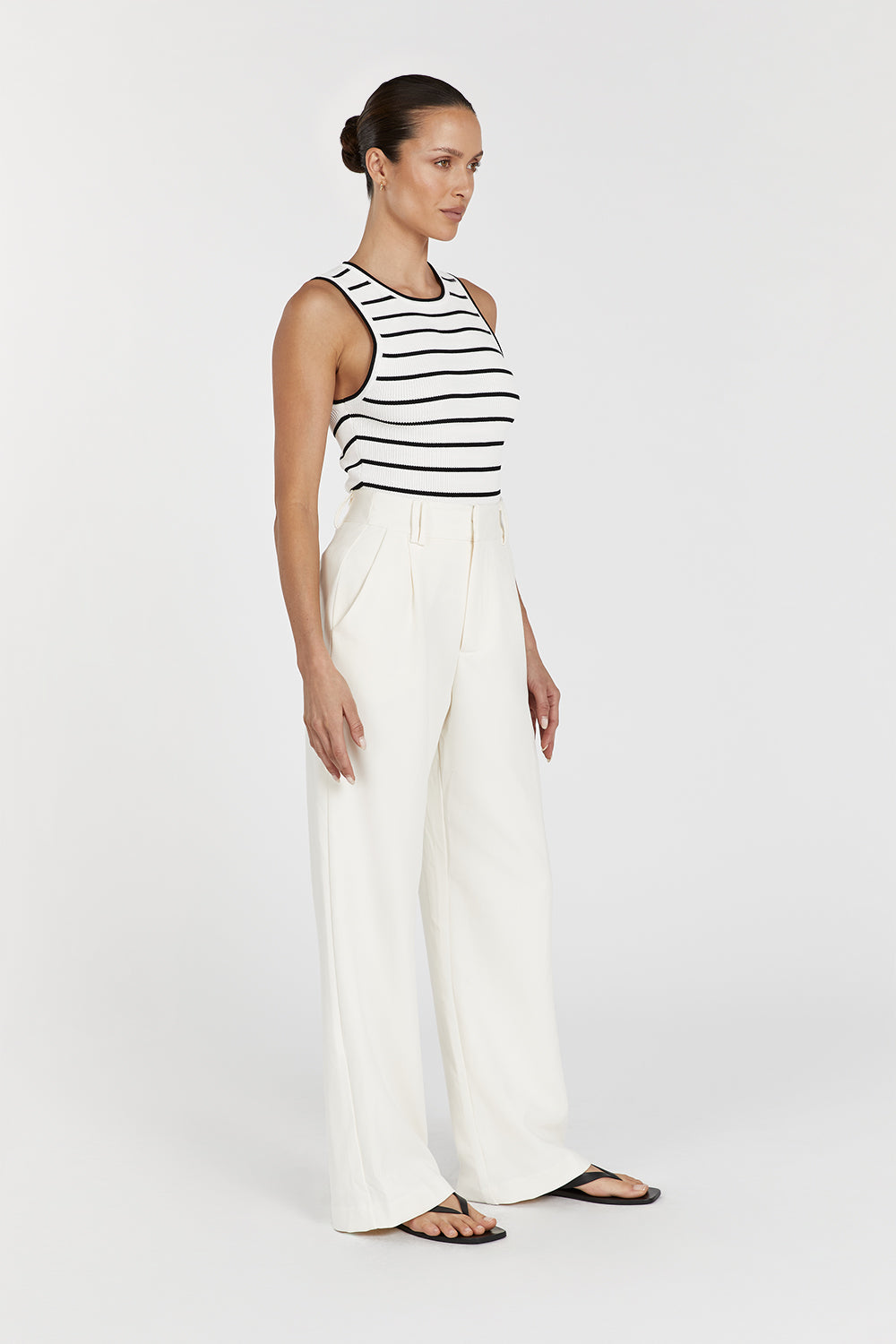 HENRY WHITE STRIPED KNIT TANK