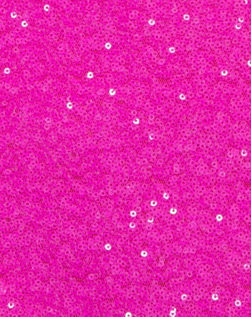 Winnie Dress in Mini Sequin Paris Pink