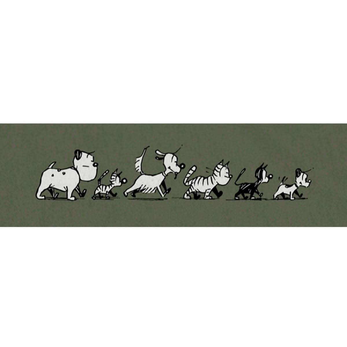 'Walking With MUTTS' Green Long Sleeve Tee