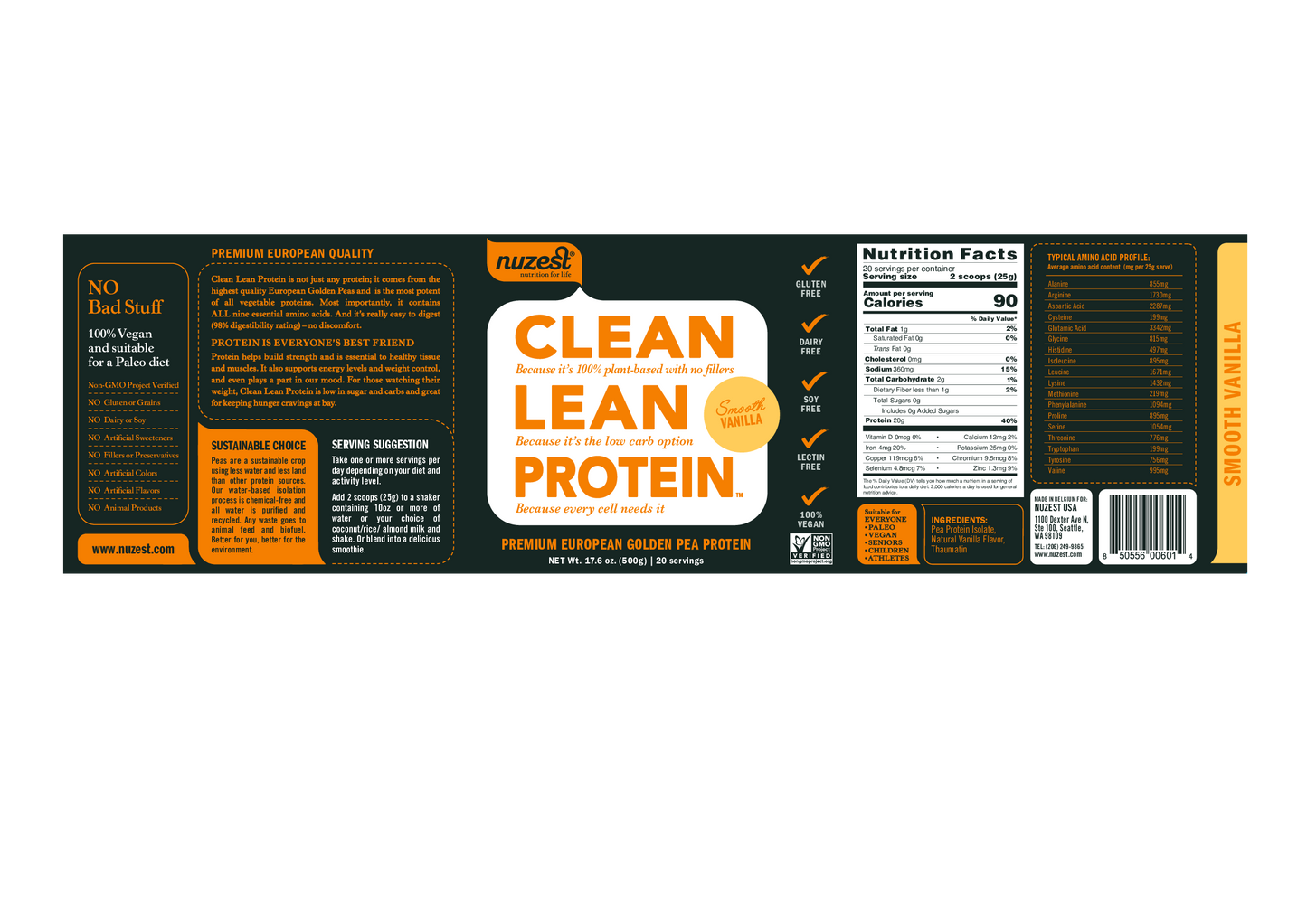 NuZest Clean Lean Protein Smooth Vaning