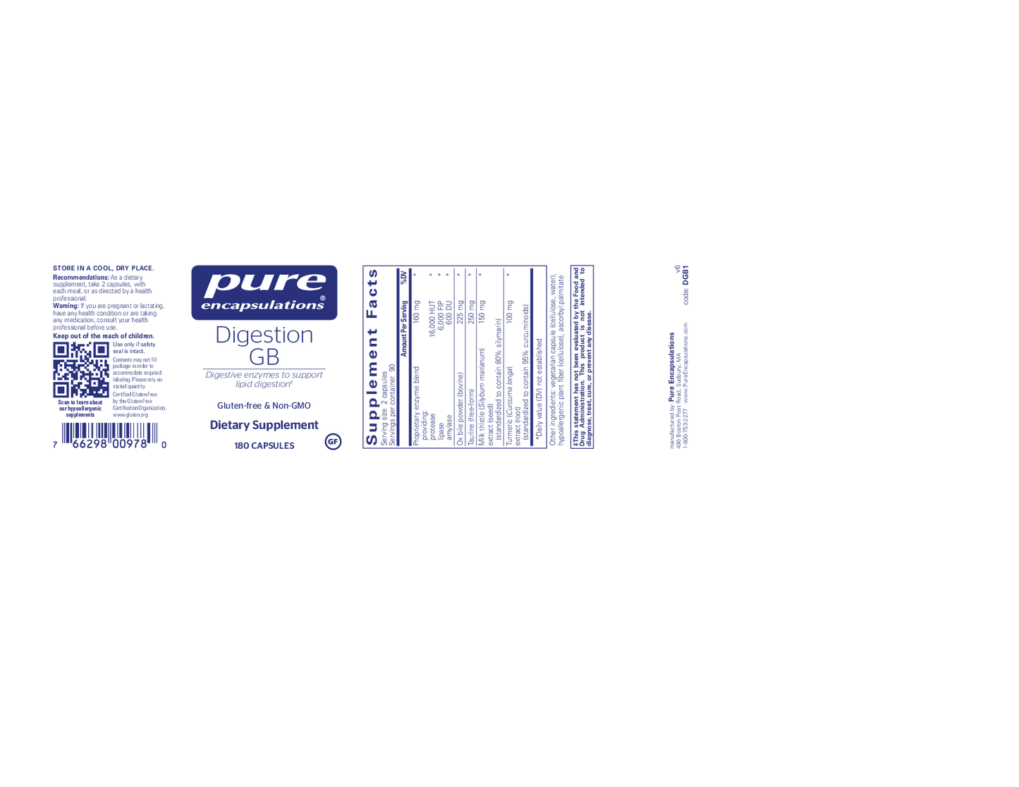 Pure Encapsulations Digestion GB