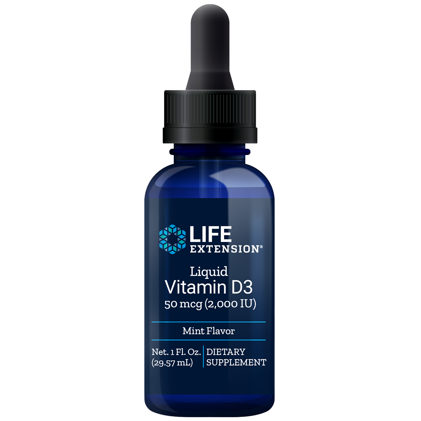 Life Extension Liquid Vitamin D3 50 mcg  Mint 1 Fl. Oz.