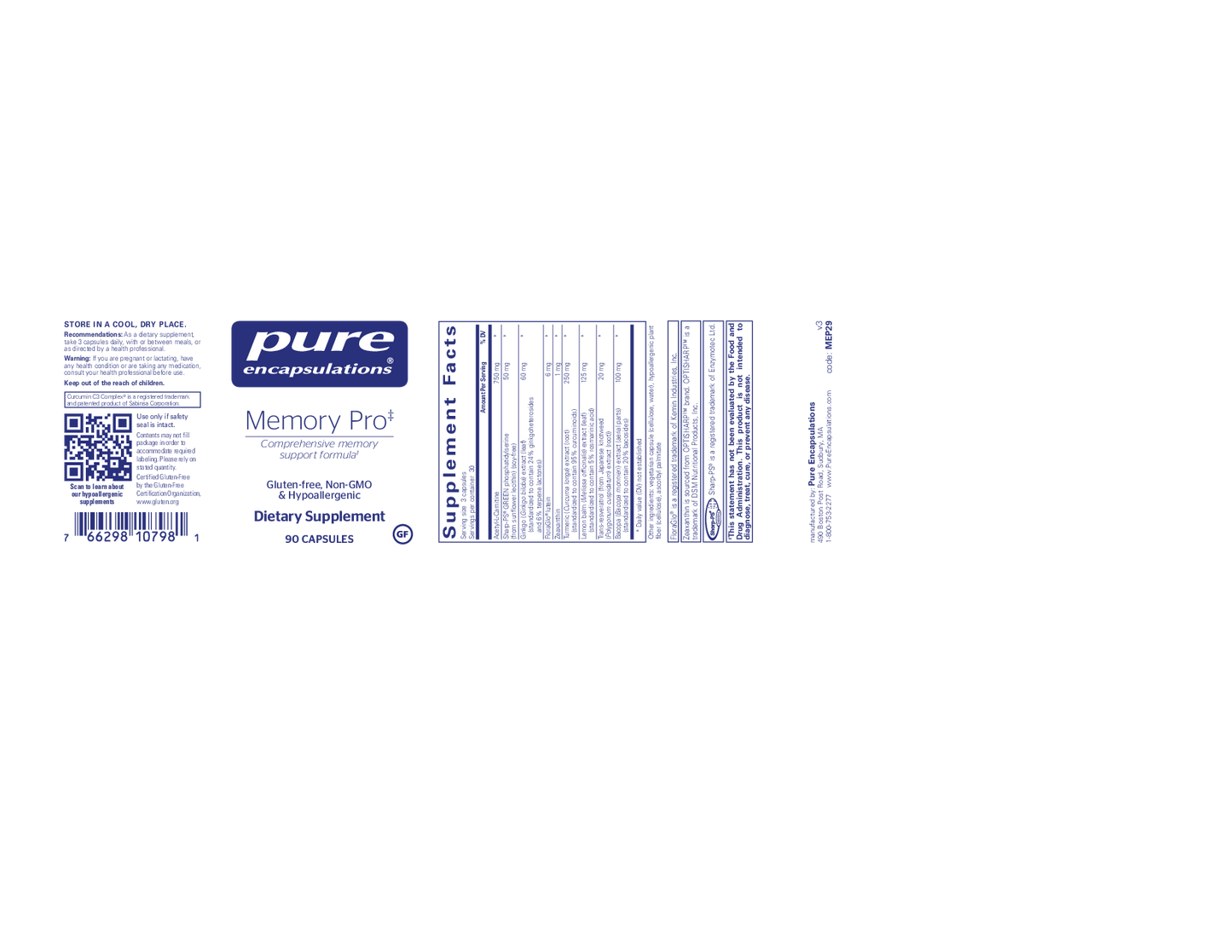 Pure Encapsulations Memory Pro