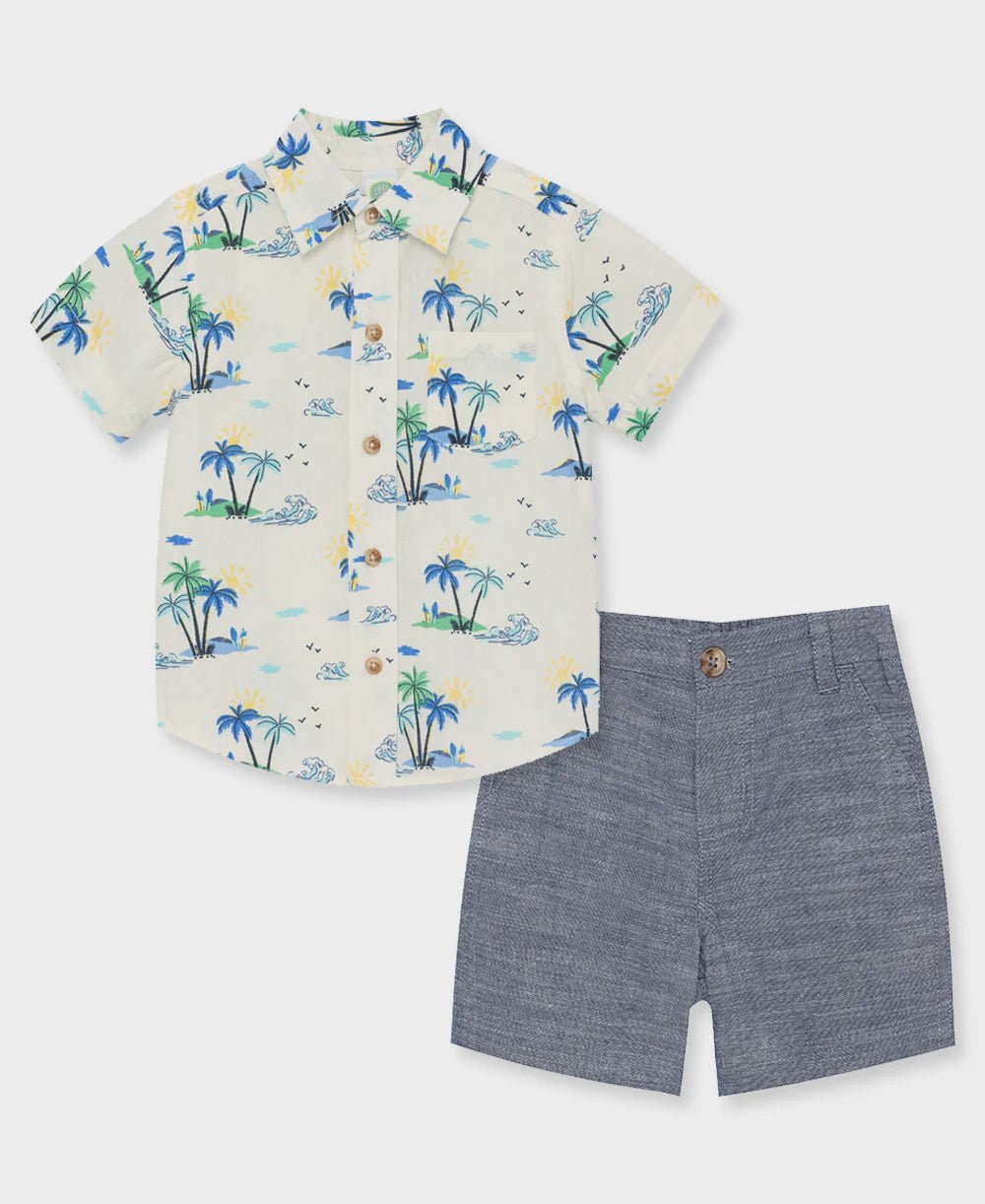 Tropical Woven Short Set